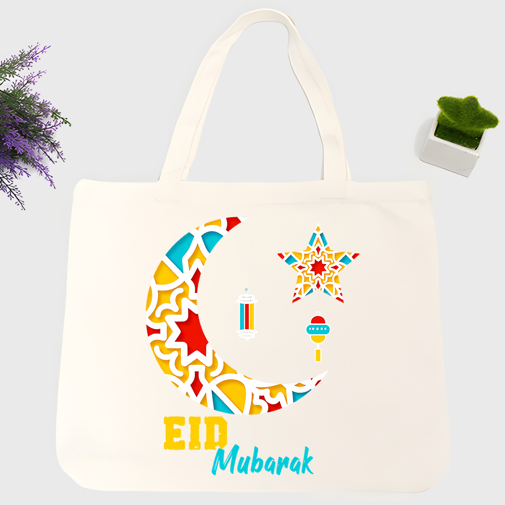 Women Bags For Eid - Borsa tote in tela con motivo