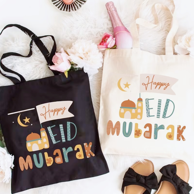 Women Bags For Eid - Borsa tote estetica EID Mubarak, un