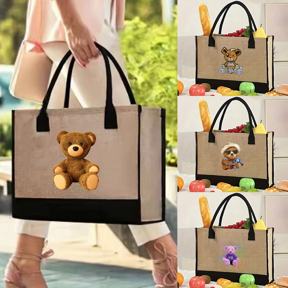 Women Bags Jute - Tote Bag Vintage juta Shopping Bags