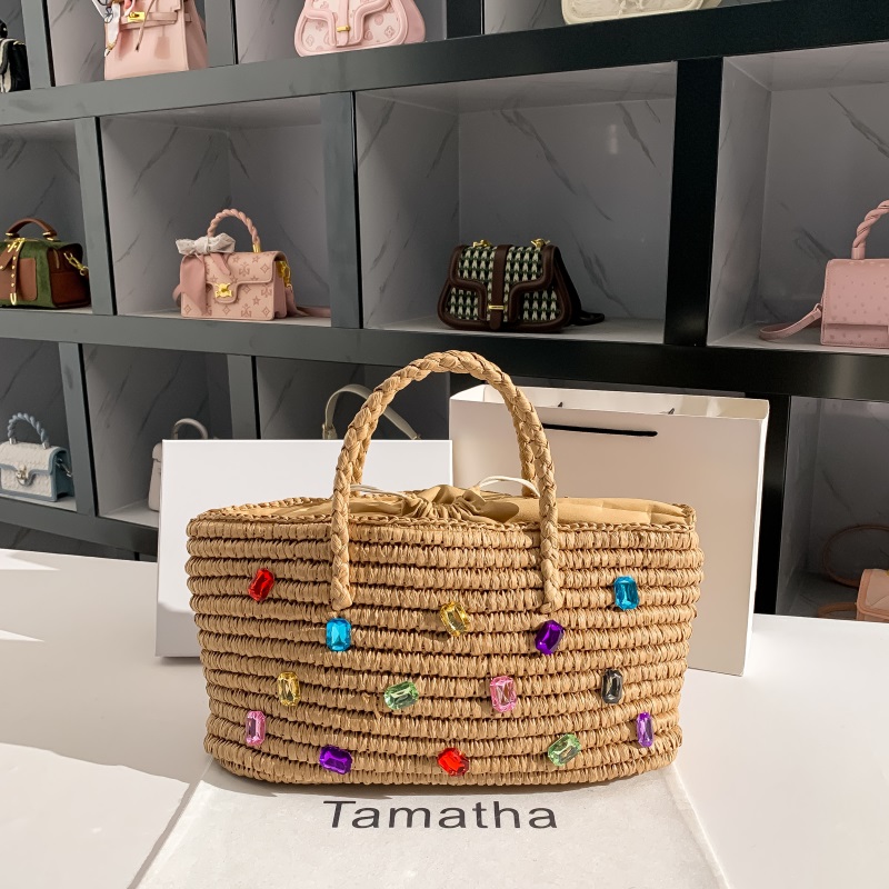 Women'S Bags Holiday - Borsa a mano intrecciata in paglia