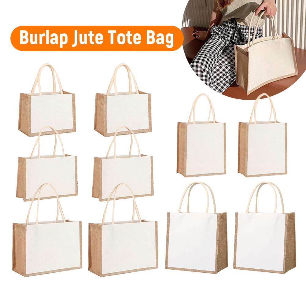 Women Bags Jute - Borsa tote da donna per la