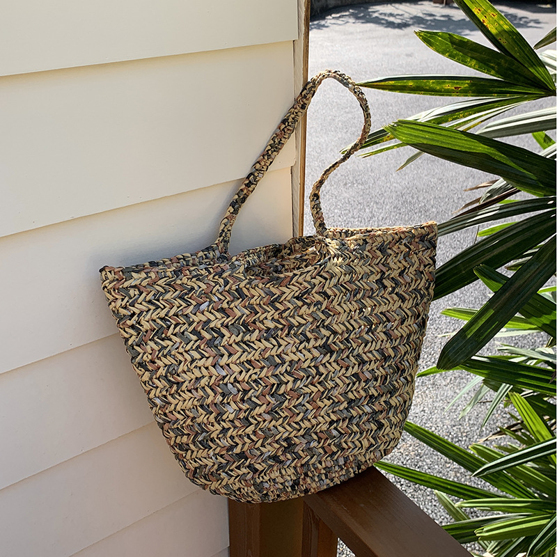 Women'S Bags Holiday - Nuova Borsa Estiva in Paglia Intrecciata