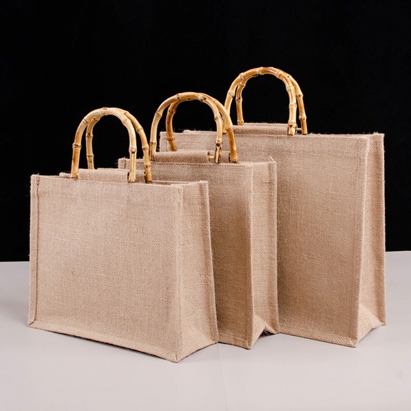 Women Bags Jute - Borsa da Shopping portatile in juta