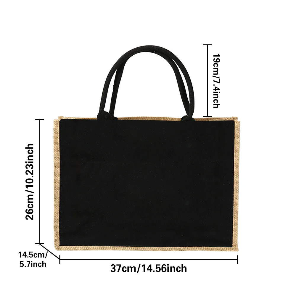Borsa Tote in Lino con Motivo  - Women Bags Jute recensione e prezzo