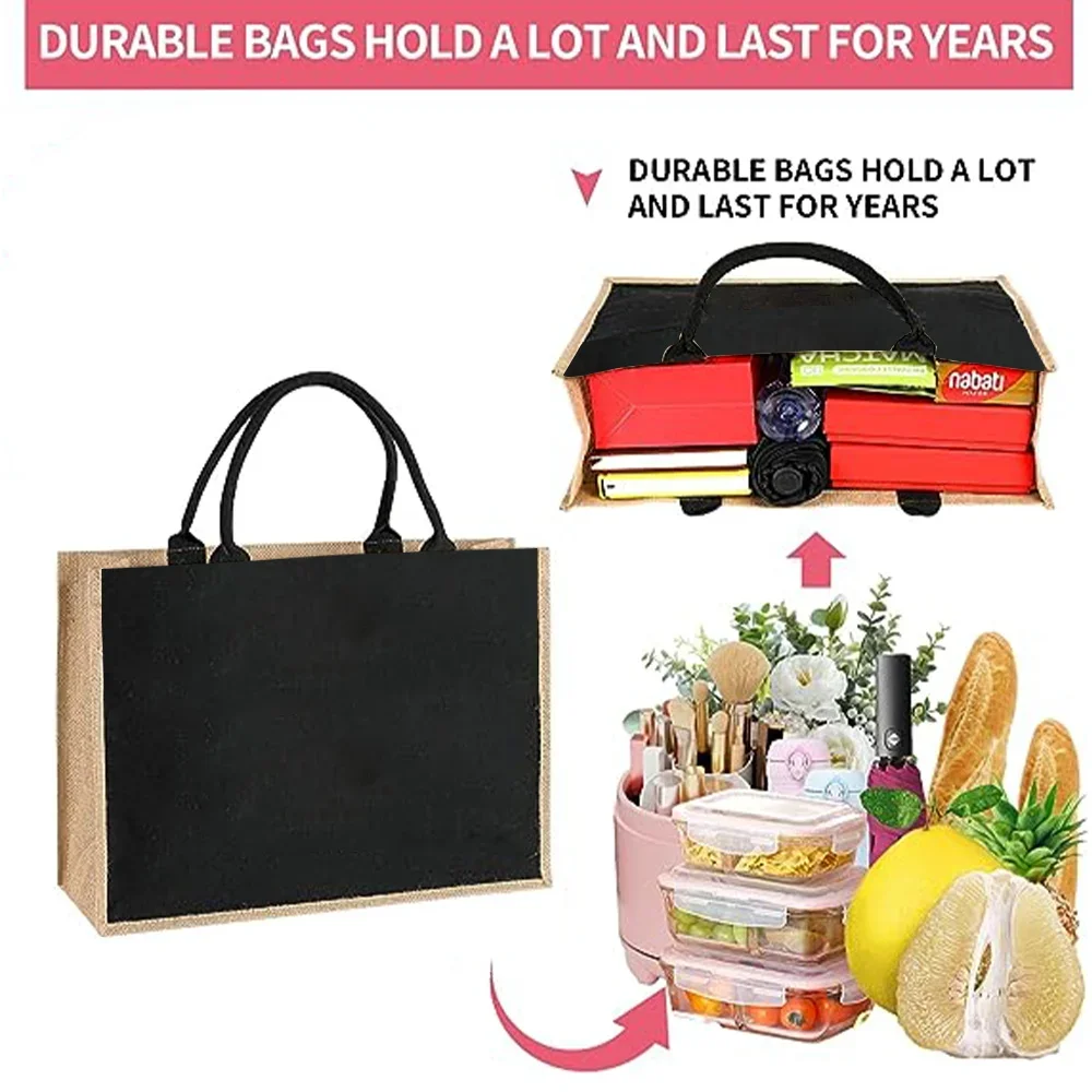 Borsa Tote in Lino con Motivo  - Women Bags Jute recensione e prezzo